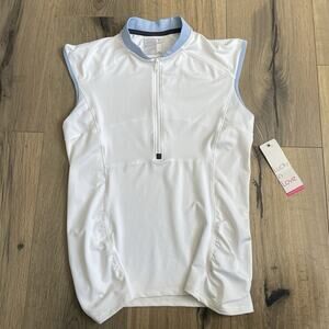 NEW Lucky In Love Tech Performance Women’s Sleeveless Golf Shirt Size XS 1/4 zip